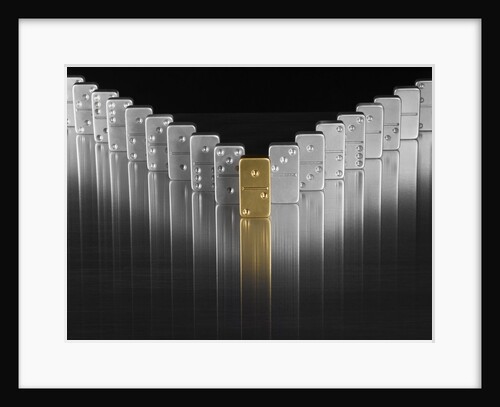 Gold and silver dominoes by Anonymous