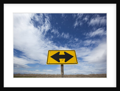 Road End warning sign on country road, Bruneau, Idaho by Anonymous
