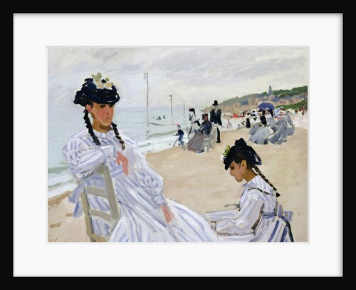 On the Beach at Trouville by Claude Monet