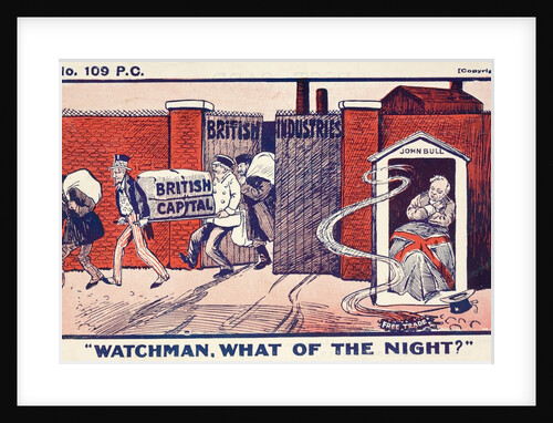 Political cartoon decrying free trade by Anonymous