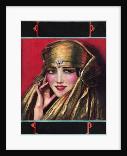 Woman wearing jeweled headdress by Anonymous