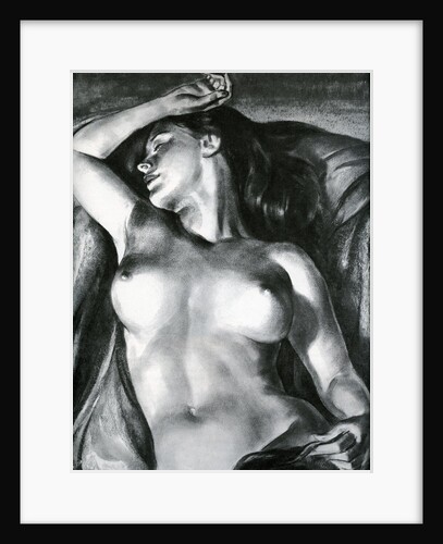 Nude woman lying down by Anonymous