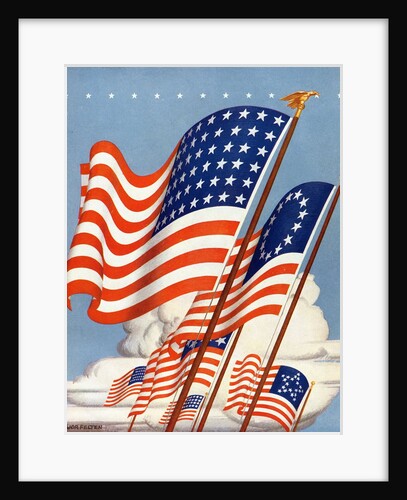 American flags by Anonymous