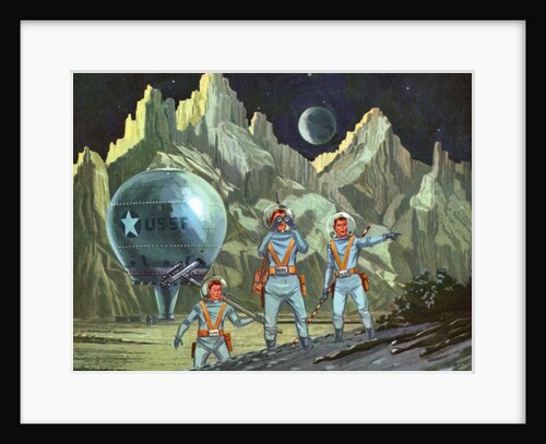 American astronauts exploring planet by Anonymous
