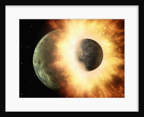 Planetary collision by Anonymous
