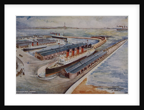 Cunard liner in Liverpool by Anonymous