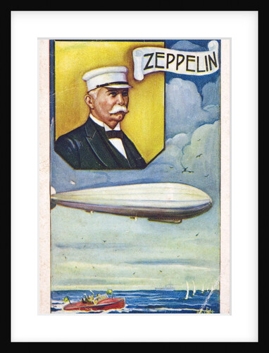 Ferdinand von Zeppelin with airship by Anonymous