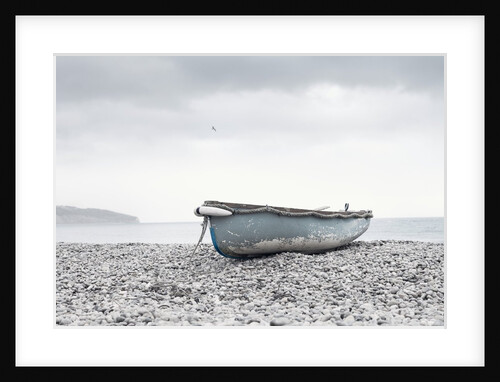 Boat at beach in Devon by Anonymous