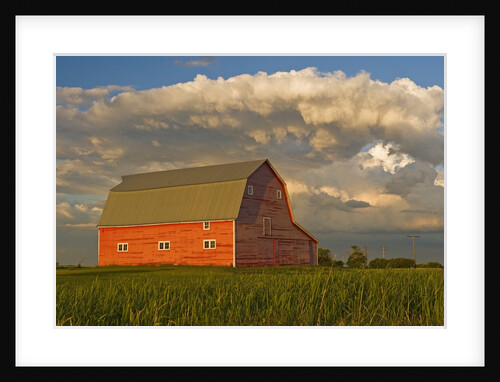 Barn and cumulonimbus cloud mass near Bromhead, Saskatchewan, Canada by Anonymous