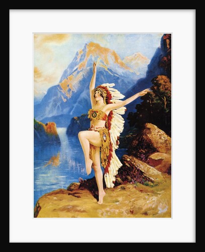 Caucasian dancer dressed as Native American by Anonymous