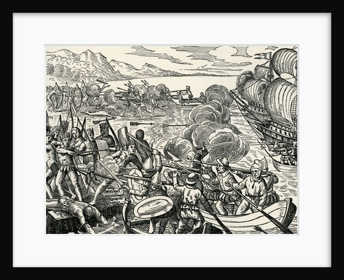 Battle during Vespucci expedition by Anonymous