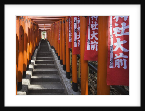Line of torii gates at Hie Shrine by Anonymous