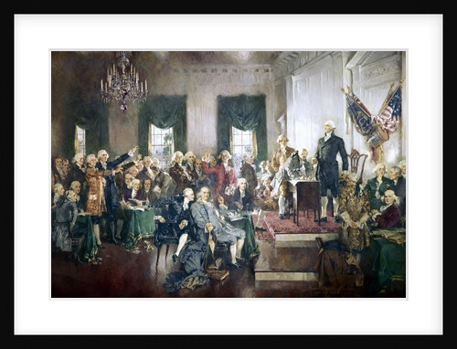 Scene at the signing of the Constitution of the United States by Anonymous