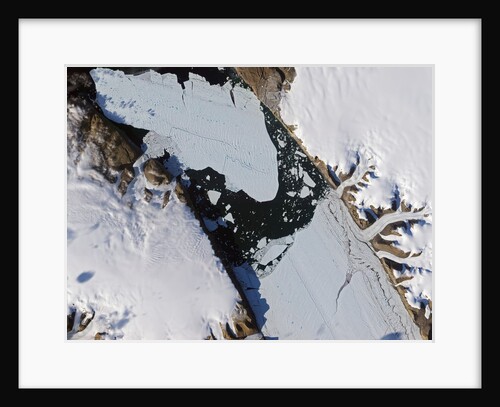 Ice island that calved off the Petermann Glacier in northwestern Greenland by Anonymous
