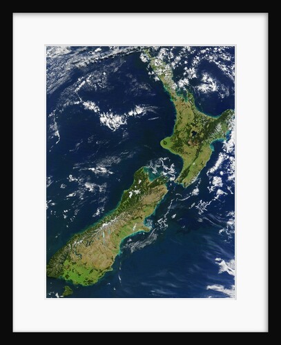 Satellite View of New Zealand by Anonymous