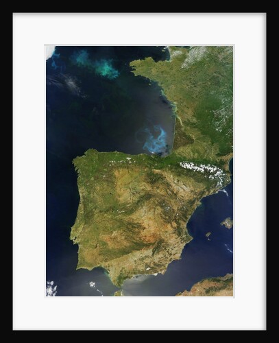 Satellite View of Spain, Portugal and the Iberian Peninsula by Anonymous