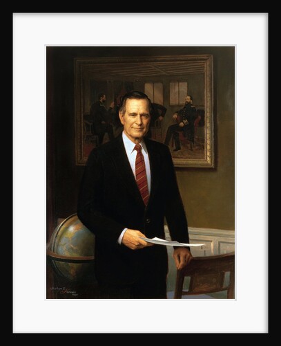 Official White House portrait of George H. W. Bush by Herbert Abrams