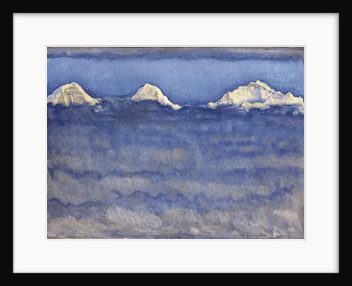 The Eiger, Monch and Jungfrau Peaks Above the Foggy Sea by Ferdinand Hodler