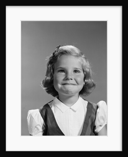 Little girl portrait with mischievous smile by Anonymous