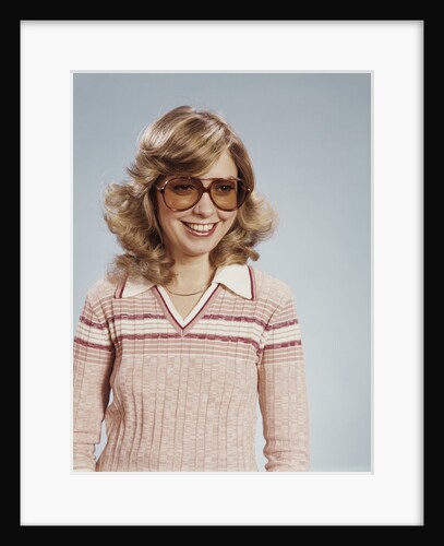 Portrait woman wearing tinted eyeglasses by Anonymous