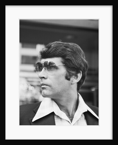 Portrait profile man wearing aviator sunglasses by Anonymous