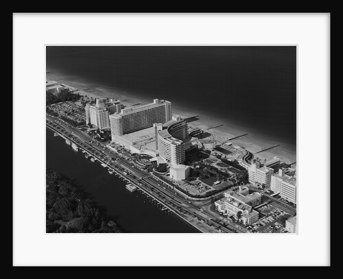 Aerial view fontainebleau hotel miami beach florida usa by Anonymous