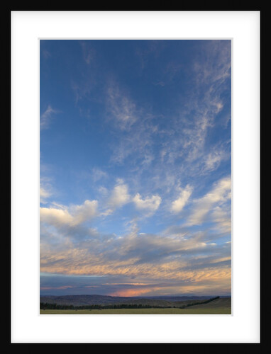Colorful clouds in blue sky, fall evening, South Island, New Zealand by Anonymous