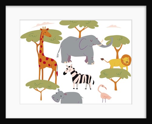 Animals in the safari by Anonymous