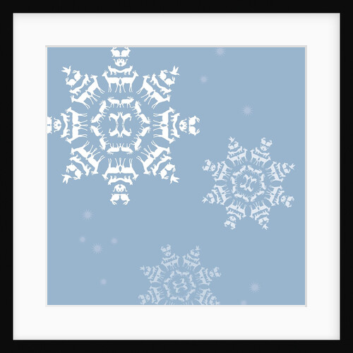 Snowflakes formed by silhouettes of animals by Anonymous