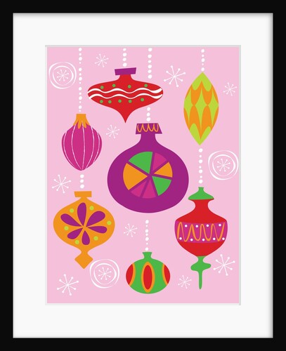 Numerous Christmas decoration illustrated in different styles and colors by Anonymous