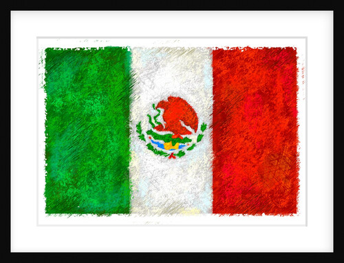 Drawing of the flag of Mexico by Anonymous