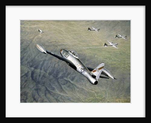 American fighter planes flying over North Korea by Anonymous