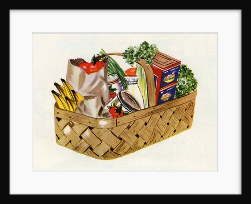 Basket of groceries by Anonymous