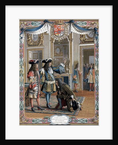 Louis XIV proclaiming duc d'Anjou King of Spain by Anonymous