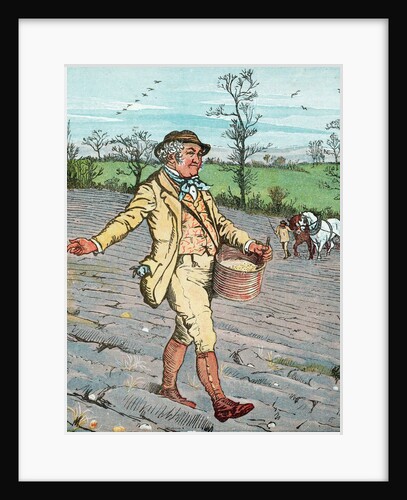 Farmer sowing seed broadcast by Anonymous