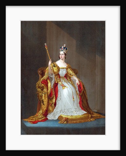 Queen Victoria on her throne by Anonymous