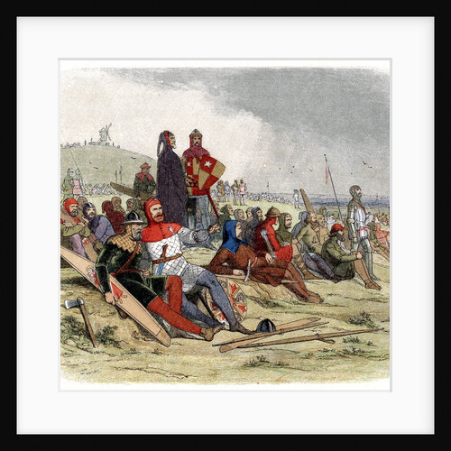 English troops waiting for the French at Crecy by Anonymous