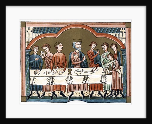 A Plantagenet king of England dining by Anonymous