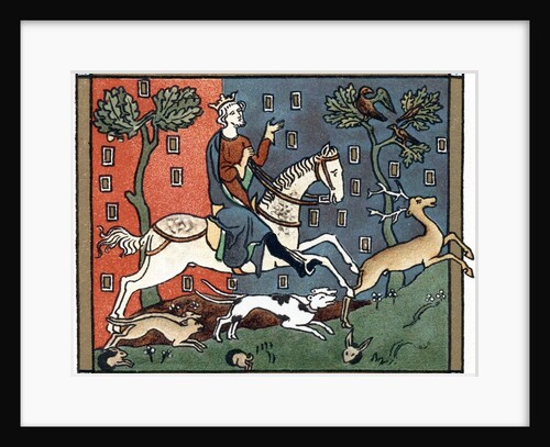 A Plantagenet king of England out hunting by Anonymous