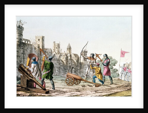 English troops attacking a French town during the Hundred Years War by Anonymous