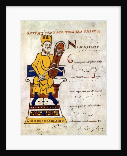 King David playing a lyre by Anonymous