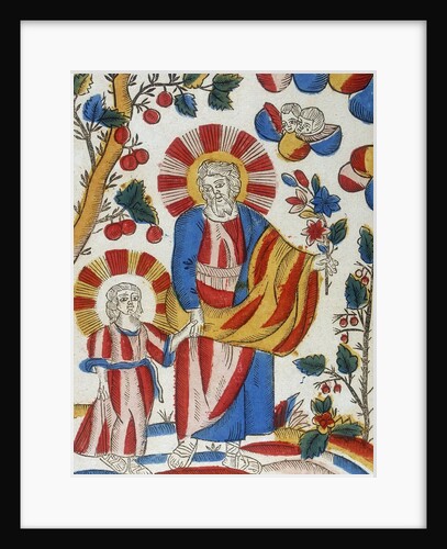 St. Joseph and Jesus walking hand-in-hand by Anonymous