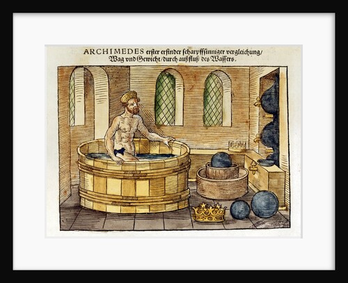 Archimedes in his bath by Anonymous