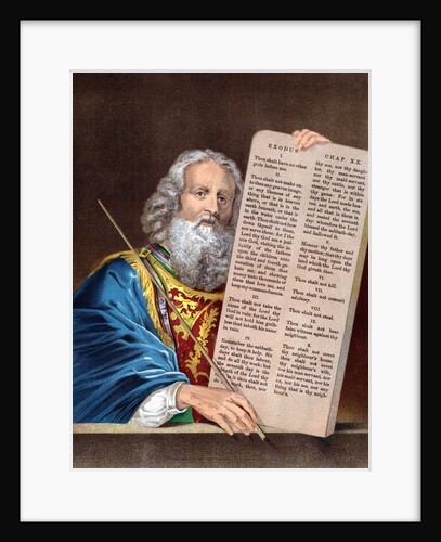 Moses with the Ten Commandments by Anonymous