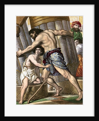 Samson pulling down the Temple of Dagon by Anonymous