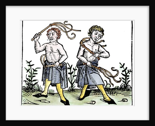 Flagellants whipping themselves by Anonymous