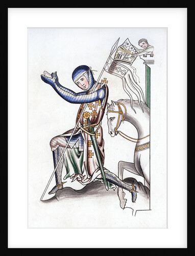 Knight wearing chain mail by Anonymous