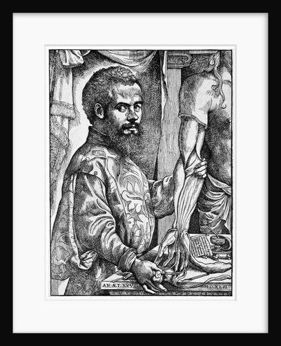 Andreas Vesalius with dissected human body by Anonymous