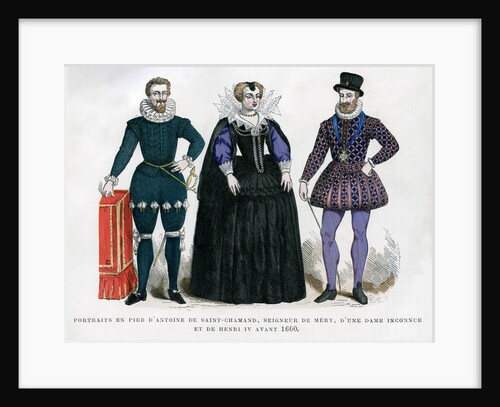 Portrait of Antoine de Saint-Chamand, an unknown lady and Henry IV of France by Anonymous