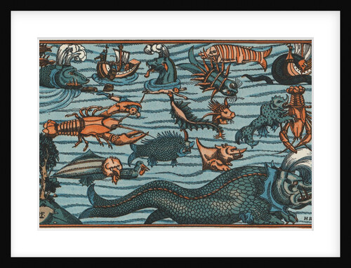 Sea Creatures from Munster's Cosmographiae Universalis, circa 1544 by Anonymous